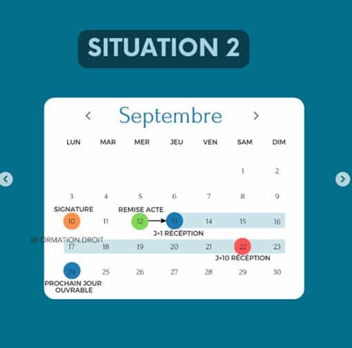Délai de rétractation cas 2